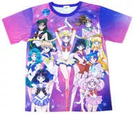 セーラー10戦士 メンズTシャツ ピンク×パープル ユニセックスSサイズ 「美少女戦士セーラームーン・ザ・ミラクル 4-D」 ユニバーサル・スタジオ・ジャパン限定