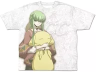C. C. Printed Full Graphic T-Shirt white L size "Code Geass Revival Le Rouche"