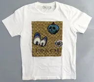 モチーフデザイン(白雪姫) シグネチャー パッチ Tシャツ ホワイト XSサイズ 「ディズニー×COACH(コーチ) A Dark Fairy Tale コレクション」