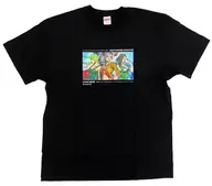 Sorajō Jūrin & エルメェス Costelloe & Fu Fighters T-Shirts (OPver.) Black L Size "JOJO'S BIZARRE ADVENTURE Part 6 Stone Ocean"