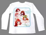 中野姉妹(B柄/見上げる) ロングTシャツ ホワイト フリーサイズ 「映画 五等分の花嫁」
