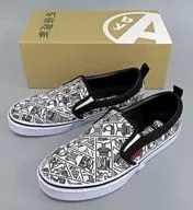 封印札デザイン スリッポン ホワイト×ブラック 27cm 「呪術廻戦×byA」