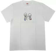 Ryota Yamazato (Nankai Candies) & Masayasu Wakabayashi (Audrey) Original T-Shirts, Boxing Ver White L Size "Ashita no Tonari na Futari"