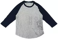 Egoist raglan "N O W H E R E R" (T-shirt) Gray x Green M size "Egoist showcase * 004" n o w h e r e "