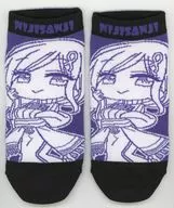 Shirayuki Tomoe Socks Purple x Black Ladies 23 ~ 25 cm "Virtual YouTuber Nijisanji x Shimamura 3rd"