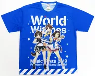 Set (World Wice Cheese) T-shirt azul tamaño libre "World Wice Music Festa 2019 Premium Live Band Special"