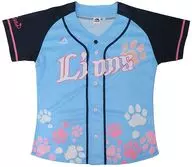 埼玉西武ライオンズ 獅子女ユニフォーム パステルブルー×ネイビー レディースLサイズ 「ライオンズ・獅子女デー」 来場者特典