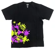 Sepia (púrpura / amarillo) UT Graphic T-Shirt (media manga) negro masculino tamaño L "Splatoon x UNIQLO"