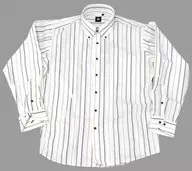 Higekiri Men's Shirt White L Size "Sword Ranmai -ONLINE"