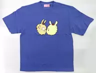うさぎ＆ポムポムプリン ビックTシャツ ダスティブルー Mサイズ 「ちいかわ なんか小さくてかわいいやつ×サンリオキャラクターズ」