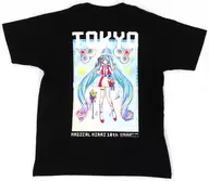 Hatsune Miku (iXima Illustration) Magical Mirai 10th Official T-Shirt Tokyo ver. Black XL Size "Hatsune Miku Magical Mirai 10th Anniversary" limited to Tokyo venue