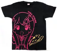 [Single Item] Yuka Otsubo Chibi Kyara T-Shirt Black L Size