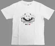 Anya Fauger (Jump-out / Arm Spread) Men's Short-Sleeved T-Shirts with Sticker, White M Size "SPY×FAMILY× Abbey"