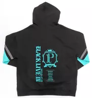 Team P附兜帽原创连帽外套黑色×浅蓝色M码