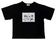 Gathered Print T-Shirt Black 3L-4L "Kora Kun and Amagi Kun x Abbey"