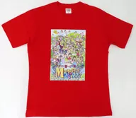 百田夏菜子(ももいろクローバーZ) MOMOFEST オールラインナップ Tシャツ レッド Lサイズ 「ももクロ夏のバカ騒ぎ2022 -MOMOFEST-」