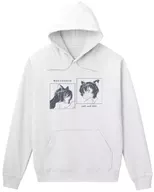 Rainy and snow lettet-graph Parker White Men tamaño L "Okami Kodomo no Ame to Yuki"