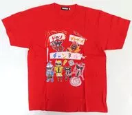 ドンブラザーズ柄 ドンブラザーズチャンネルTシャツ レッド Lサイズ 「暴太郎戦隊ドンブラザーズ」