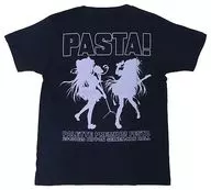 Shinpo Anko & Sena Anri PASTA! T-shirt preta tamanho livre "PASTA! -PALETTE PREMIUM FESTA -"