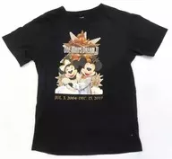 Mickey & minnie T-Shirt Black L Size "Forever One Mans Dream II" limited to Tokyo Disney Land
