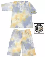 Yamabushi Kunihiro & Yamabakiri Kunihiro & Horikawa Kunihiro Ladies Room Wear w / Emblem (Top & Bottoms Set) Blue x Yellow x White LL Size "Sword Dance -ONLINE - x Shimamura" Shimamura Online Store Only