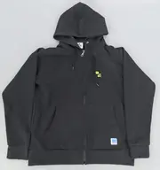 Kiryu Kazuma Print Zip Hoodie negro tamaño M "Yakuza ×Avail"
