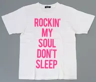 男闘呼 Group Songs Title T-Shirt 3 White x Pink M Size "男闘呼 Group 1988"