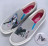 Hatsune Miku Slip-on (with BIG metal badge) Gray 26.0 cm "MTV× Hatsune Miku" Don Quijote only