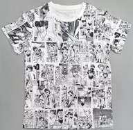 "KUJI Mate Ace of Diamond & Ace of Diamond ActII" A Prize for Group Manga Pattern T-, White, Free Size "Manga Mate"