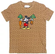 ミッキーマウス シグネチャー Tシャツ ブラウン Sサイズ 「ディズニー100×COACH」