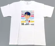 Shohei Ohtani #16 : Samurai Japan-Illustrated T-Shirt White L Size "2023 WORLD BASEBALL CLASSIC"