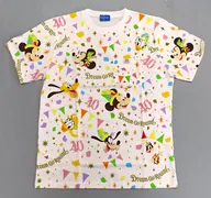 集合(総柄) Tシャツ ホワイト 3Lサイズ 「東京ディズニーリゾート40周年 “ドリームゴーラウンド”」 東京ディズニーリゾート限定