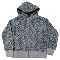 Elsa (Full Pattern) Boa Hoodie Gray Ladies L Size "FROZEN" Tokyo Disney Resort Limited