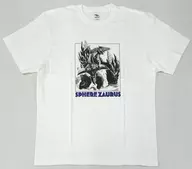 Sphere Saurus T-Shirt White M Size "Hiroji Kaiden Shinji Nishikawa The Largest Monster Painter Festival on the Earth from ULTRA Q to SSSS. DYNAZENON" Crowdfunding return gift