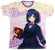 Shizurin Full Graphic T-shirt Purple L-size "Virtual YouTuber Kanjin-ji" New Visual Release Memorial Goods First edition