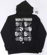 World Trigger ×Avail negro con capucha para hombres de clase A tamaño L