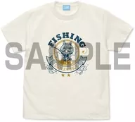 星云天空钓鱼爱好T恤香草白色L尺寸