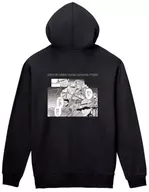 Balalaika Scene Back Print Zip Hoodie Black Men L Size "BLACK LAGOON"