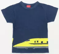 923形ドクターイエロー 半袖Tシャツ『COUPLING Dr.』 ネイビー キッズ6Aサイズ 「ドクターイエロー×OJICO」