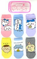 Conjunto (Case Pink) 6 pares de medias de longitud de tobillo 23-25 cm "Chii Kawaii Chii Kawaii Shimura"