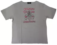 Kanino Tsume Boat Neck T-Shirt, Light Gray XL Size "LITTLE CUTE LITTLE GUY."
