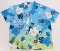 Set Aloha Shirt A Blue L Size "Jujutsu Kaisen in SWEETS PARADISE Enoshima Store (Uminoya)"