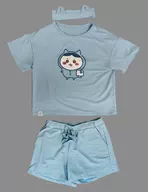 Haware Lounge发带SET(短袖&短裤)浅蓝色XL尺寸