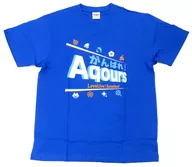 Aqours ver. Ilove Singing Contest "Love Live!" series official T-shirt blue one size fits all "Love Live! Sunshine!" Different Dimension Festival idol Master ★ - Love Live! Singing Contest Goods