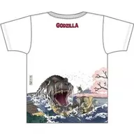 Goji Sakura Discharge Dyed T-Shirt White XL Size "Godzilla Series"