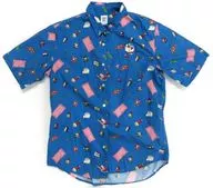 Doraemon (Secret Tool) Allover Pattern Shirt Blue L Size "Doraemon x Graniph (graniph)"