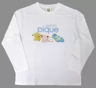 A. Pikachu & Pudding & Togepey & Squirtle Sleep One Point Long T White Unisex M-L size "Pokémon Pokemon Sleep meets GELATO PIQUE"