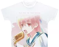 由崎司 Ani-Art aqua label フルグラフィックTシャツ ver.A ホワイト×ピンク ユニセックスLサイズ 「トニカクカワイイ」