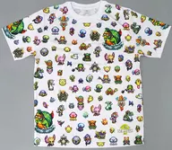 モンスタードット柄 Tシャツ ホワイト Lサイズ 「聖剣伝説 30周年記念展 in animate ONLY SHOP」