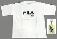 ロゴ FILA×MANO and TORU Tシャツ(コラボキービジュアルアクリルキーホルダー付き) ホワイト Lサイズ 「アイドルマスター シャイニーカラーズ×FILA」